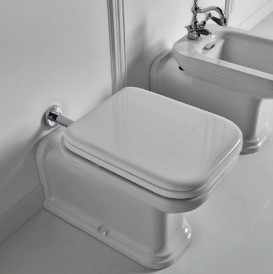 Унитаз напольный приставной Kerasan Waldorf прямоугольный белый 411601