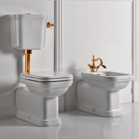 Унитаз напольный приставной Kerasan Waldorf прямоугольный черный 411604