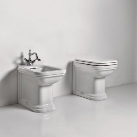 Унітаз підлоговий приставний Kerasan Waldorf прямокутний білий 411801