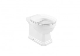 Унитаз напольный приставной Roca Carmen Rimless 56х37 с универсальным выпуском керамика белый A3440A9000