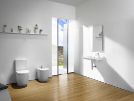 Унітаз підлоговий пристінний Roca Meridian Rimless 37х60 см кераміка білий A34224L000