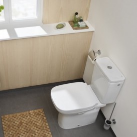 Унитаз напольный Roca Debba 35.5х65.5 см керамика белый c бачком и сиденьем Slim Soft Close A34S998000