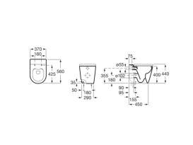 Унитаз напольный Roca Inspira Rimless 37х56 см сантехническая керамика кофейный A347526660