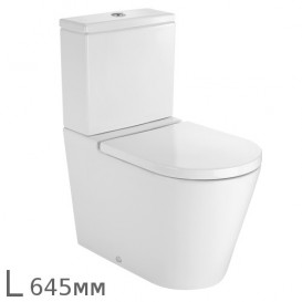 Чаша унитаза Roca Inspira Round 64,5х37 см с универсальным выпуском белый A342527000