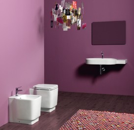 Унитаз напольный Simas Flow 35,5х49,5 см фаянс белый FL 61