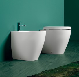 Унитаз напольный Simas LFT Spazio 35х53 см фаянс белый LFT 20