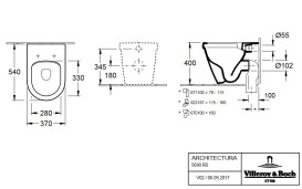 Унітаз підлоговий Villeroy & Boch Architectura 37х54 см санітарна кераміка альпійський білий 5690R001