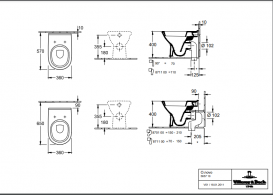 Унитаз напольный Villeroy & Boch O.novo 36х56 см санитарная керамика CeramicPlus альпийский белый 565710R1