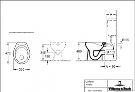 Унитаз напольный Villeroy & Boch O.novo 36х46 см горизонтальный смыв альпийский белый 7619R001