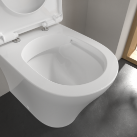 Унітаз для підлоги Villeroy & Boch O.novo 36х56 см відкритий змивний край Compact CeramicPlus альпійський білий 4624R0R1