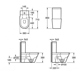Унитаз напольный Volle Nemo Rimless с бачком и крышкой Slim Soft-Close белый 13-17-377