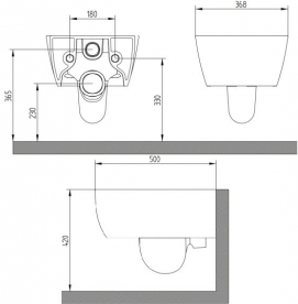 Унитаз подвесной AeT коллекция Motivi Dot S551T0R0V1