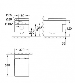 Унітаз підвісний Grohe Cube Ceramic альпін-білий 39244000