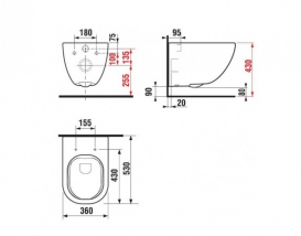 Унітаз підвісний Jika Mio Rimless H8207140000001 + Сидіння slow closing H8917110000631