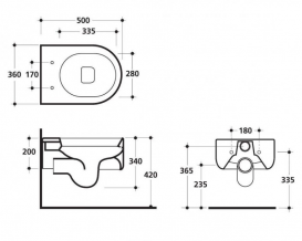 Унітаз підвісний Kerasan колекція Flo 311501 з кришкою Soft Сlose 319101