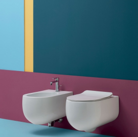 Унитаз подвесной Kerasan коллекция Flo белый 311301 с крышкой Soft Сlose 319101