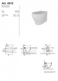 Унитаз подвесной Kerasan коллекция K09 белый 4515 с креплением 7616 и крышкой Soft 3674
