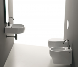 Унітаз підвісний Kerasan колекція K09 білий 4515 з кріпленням 7616 і кришкою Soft 3674