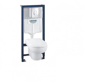 Набір Grohe Solido 4 в 1: підвісний унітаз з сидінням і кришкою + система інсталяції з панеллю змиву Skate Air 39191000