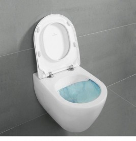 Унитаз подвесной Villeroy&Boch Subway 2.0 ViFresh с открытым смывным краем + Сиденье SoftClosing 5614A101 + 9M68S101