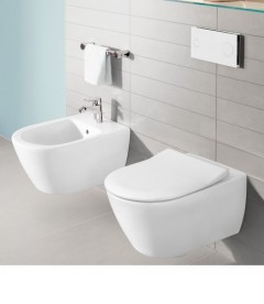 Унітаз підвісний Villeroy & Boch Subway 2.0 ViFresh з відкритим змивним краєм + Сидіння SoftClosing 5614A101 + 9M78S101