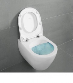 Унітаз підвісний Villeroy & Boch Subway 2.0 ViFresh з відкритим змивним краєм + Сидіння SoftClosing 5614A101 + 9M78S101