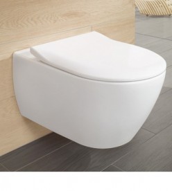 Унітаз підвісний Villeroy & Boch Subway 2.0 ViFresh з відкритим змивним краєм + Сидіння SoftClosing 5614A101 + 9M78S101