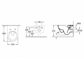 Унитаз подвесной Villeroy&Boch Subway 2.0 5614R001 + Сиденье + Комплект Grohe Rapid SL 38721001