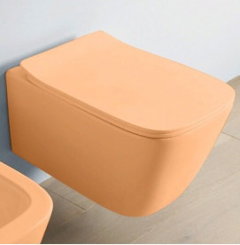 Унитаз подвесной ArtCeram A16 безободковый 36х52,5 см керамика оранжевый ASV003 13;00