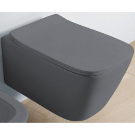 Унитаз подвесной ArtCeram A16 безободковый 36х52,5 см керамика серо-синий ASV003 37;00