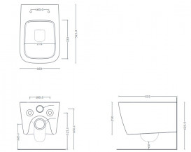 Унитаз подвесной ArtCeram A16 безободковый 36х52,5 см керамика коричневый ASV003 39;00
