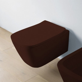 Унитаз подвесной ArtCeram A16 безободковый 36х52,5 см керамика коричневый ASV003 39;00