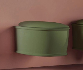 Унітаз підвісний ArtCeram Atelier безободковий 37,5х52,5 см кераміка зелена шавлія ATV001 44;00