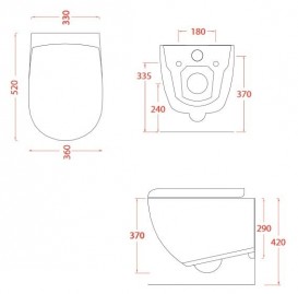 Унитаз подвесной ArtCeram File 2.0 36х52 см белый глянцевый FLV001 01;00