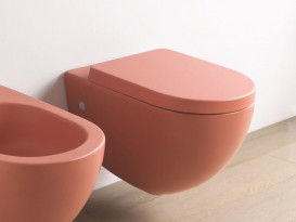 Унитаз подвесной ArtCeram File 2.0 36х52 см безободковый красный коралл FLV004 14;00