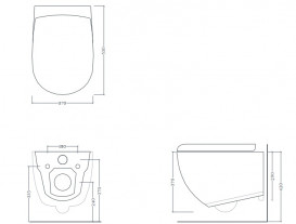 Підвісний унітаз ArtCeram File 2.0 безободковий 37х53 см кераміка білий матовий FLV004 05;30
