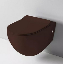 Унитаз подвесной ArtCeram File 2.0 безободковый 37х53 см керамика коричневый FLV004 39;00