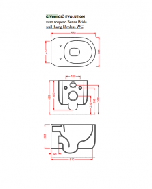 Унитаз подвесной ArtCeram Gio Evolution 36,5х55 см белый глянцевый GIV001 01;00