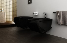 Унитаз подвесной ArtCeram Hi-Line 38х54,5 см чёрный глянцевый HIV001 03;00