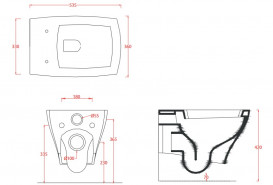 Унитаз подвесной ArtCeram Jazz 36х53,5 см керамика белый JZV001 01;00