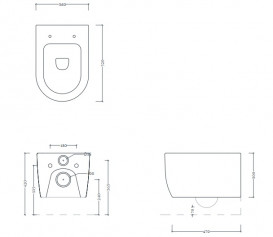 Унітаз підвісний ArtCeram Monet безободковий 36х52 см кераміка білий MNV001 01;00