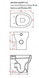Унитаз напольный ArtCeram Smarty 2.0 35х50 см белый глянцевый SMV002 01;00