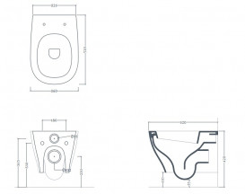 Унітаз підвісний ArtCeram Ten 4.0 безободковий 36х52 см кераміка коричневий TEV006 39;00