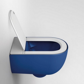 Унитаз подвесной ArtCeram The One безободковый 35х52 см керамика синий THV001 16;00