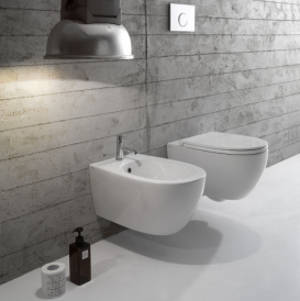 Унітаз підвісний беободковий Globo 4ALL 54x36 Senzabrida білий MDS03BI_MDR20BI