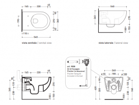 Унітаз підвісний безободковий Flaminia APP санфаянс графіт AP118G NERO MATT (GRAFFITE)