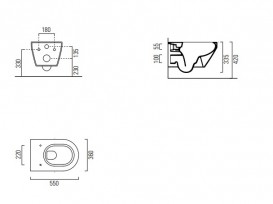 Унітаз підвісний безободковий GSI Kube 8915 11