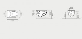 Унитаз подвесной безободковый GSI Pura ”Swirlflush®” белый 8815 11