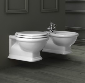 Унітаз підвісний безободковий Simas Lante 38.5х53 см санфаянс білий LA18