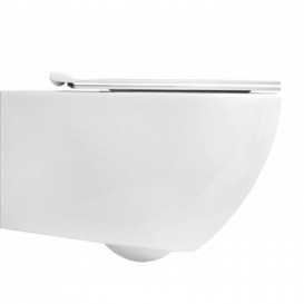 Унитаз подвесной безободковый Simas Vignoni 36,5х56 см санфаянс белый с крышкой и крепежом VI 18/F 85 + VI 004